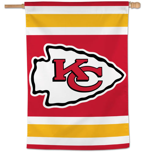 Kansas City Chiefs Home Stripes Vertical Flag - 28