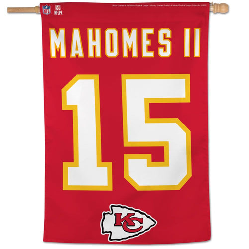 Patrick Mahomes II Kansas City Chiefs #15 Vertical Flag - 28