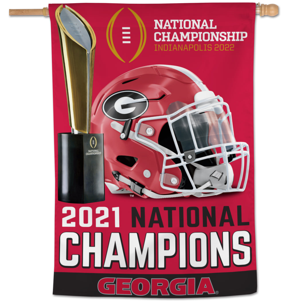 Georgia Bulldogs 2021 CFP National Champions Vertical Flag -28x40 –  Sports Fanz