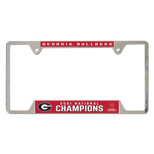 Georgia Bulldogs 2021 CFP Champions EZ View Metal Laser Cut License Plate Frame