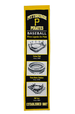 Pittsburgh Pirates Stadium Evolution Heritage Banner - 8