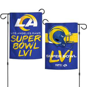Los Angeles Rams 2021 NFC Champions 2-Sided Garden Flag - 12'' x 18''