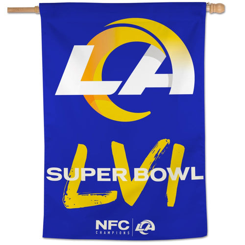 Los Angeles Rams 2021 NFC Champions Vertical Flag - 28