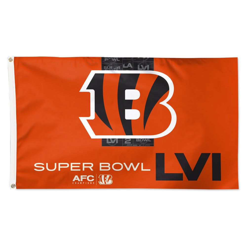 Cincinnati Bengals 2021 AFC Champions  Deluxe Flag - 3'x5