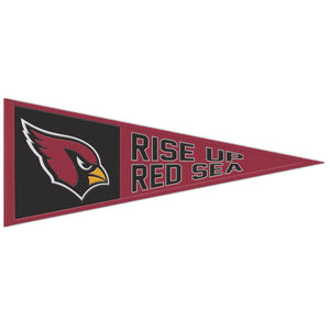 Arizona Cardinals Wool Pennant - 13"x32" Rise Up Red Sea