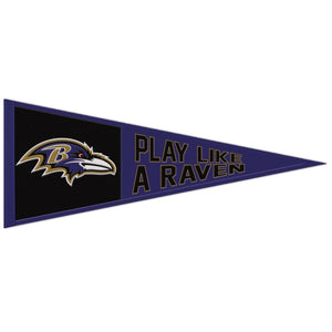 Baltimore Ravens Wool Pennant - 13"x32" Play Like A Raven !
