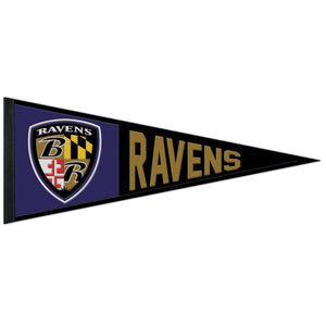 Baltimore Ravens Throwback Logo Wool Pennant - 13"x32"