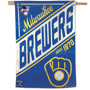 Milwaukee Brewers Cooperstown Vertical Flag - 28"x40"                                                                     