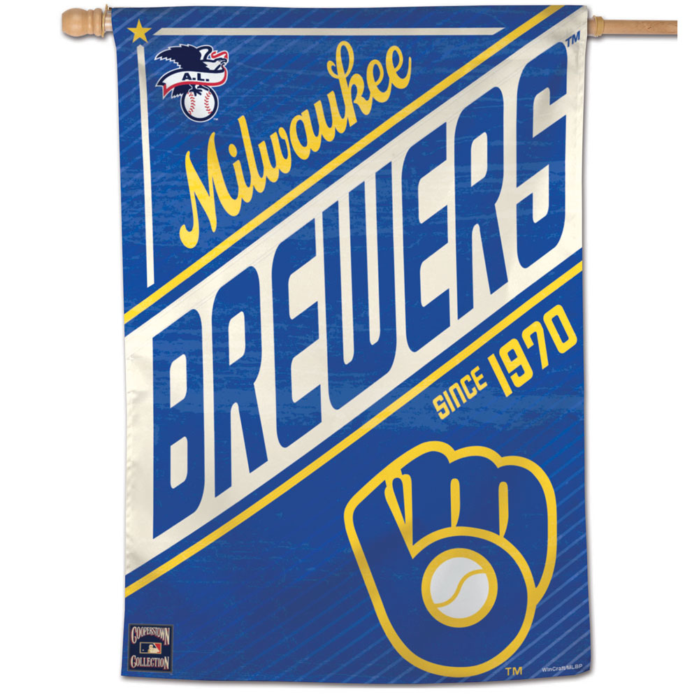 Milwaukee Brewers Cooperstown Vertical Flag - 28