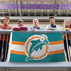 Miami Dolphins Retro Logo Deluxe Flag - 3'x5'