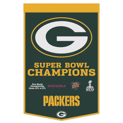 Green Bay Packers Super Bowl Champions Wool Banners - 24