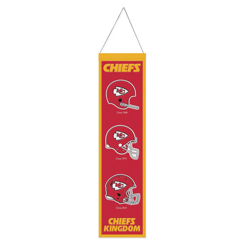 Kansas City Chiefs Logo Evolution Wool Banner - 8