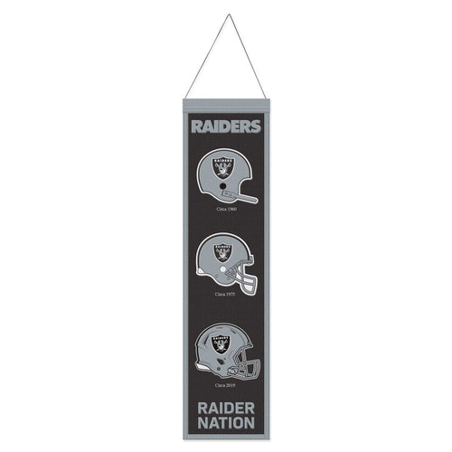Las Vegas Raiders  Helmet Evolution Wool Banner - 8