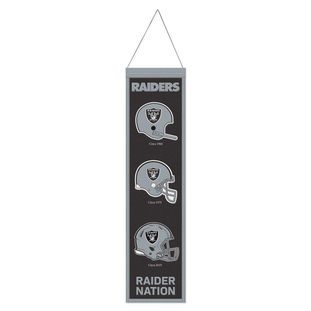 Las Vegas Raiders  Helmet Evolution Wool Banner - 8