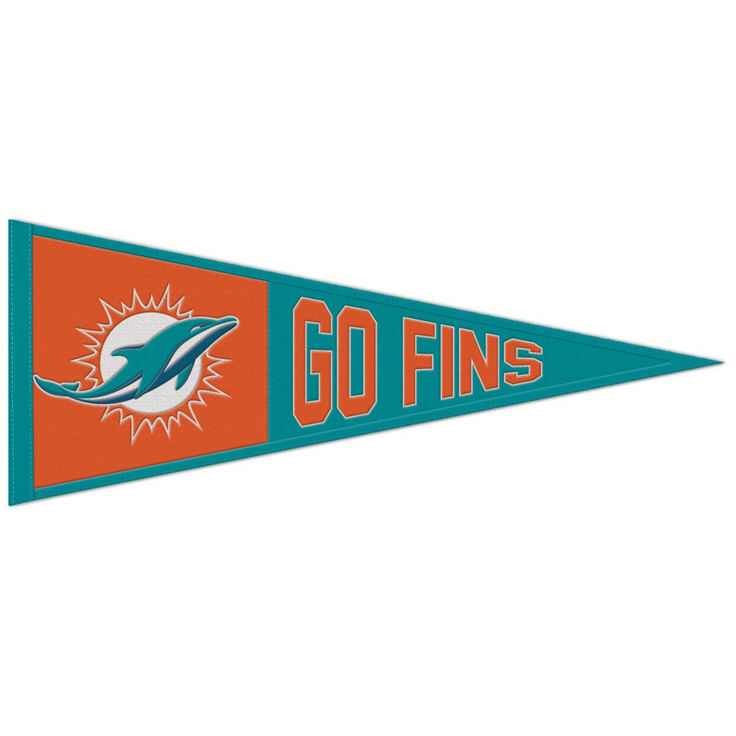 Miami Dolphins Go Fins Flag - Sports Flags & Pennants Co.