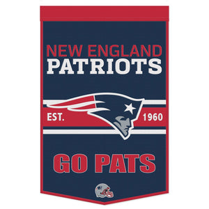 New England Patriots 6-Time Super Bowl Champions 14'' x 22'' Rafter Raiser  Banner