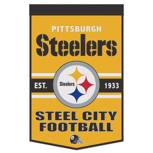 Pittsburgh Steelers Wool Banners - 24"x38" Steel City Football