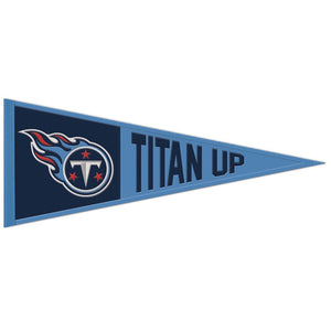 Tennessee Titans Wool Pennant - 13"x32" Titan UP