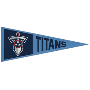 Tennessee Titans Retro Logo Wool Pennant - 13"x32"