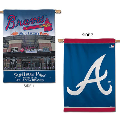 Atlanta Braves Double Sided Vertical Flag - 28