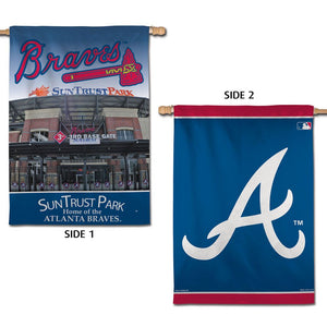 Atlanta Braves Double Sided Vertical Flag - 28"x40"