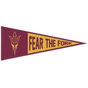 Arizona State Sun Devils Wool Pennant - 13"x32" FEAR THE FORK