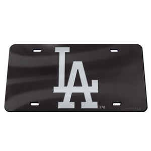 Los Angeles Dodgers Black Chrome Acrylic License Plate