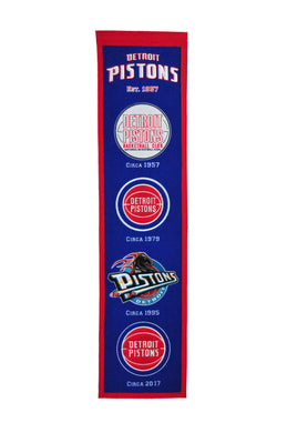 Detroit Pistons Heritage Wool Banner 8