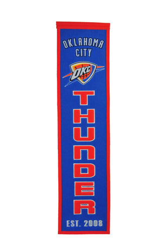 Oklahoma City Thunder Heritage Wool Banner 8