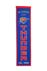 Oklahoma City Thunder Heritage Wool Banner 8"x32"