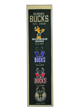 Milwaukee Bucks Heritage Wool Banner 8
