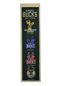 Milwaukee Bucks Heritage Wool Banner 8"x32"