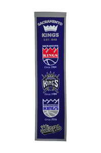 Sacramento Kings Heritage Wool Banner 8"x32"