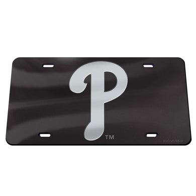 Philadelphia Phillies Black Chrome Acrylic License Plate