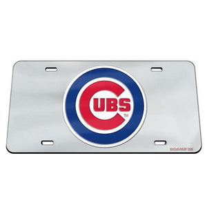 Chicago Cubs Chrome Acrylic License Plate