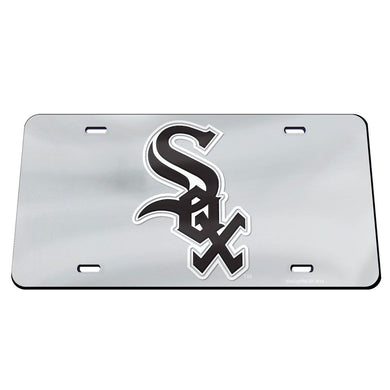 Chicago White Sox Chrome Acrylic License Plate SOX