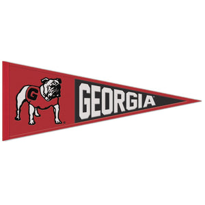 Georgia Bulldogs Throwback Logo Wool Pennant - 12"x32"