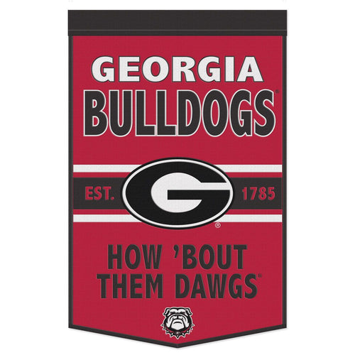 Georgia Bulldogs Wool Banner - 24