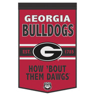 Georgia Bulldogs Wool Banner - 24"x38" HOW BOUT THEM DAWGS