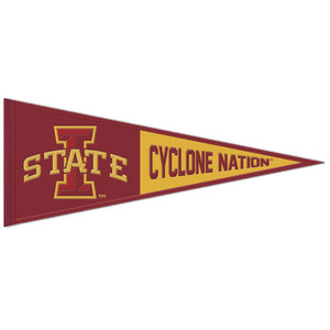 Iowa State Cyclones Wool Pennant - 13"x32" Cyclone Nation