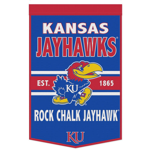 Kansas Jayhawks Wool Banner - 24