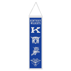 Kentucky Wildcats Logo Evolution Wool Banner - 8"x32"