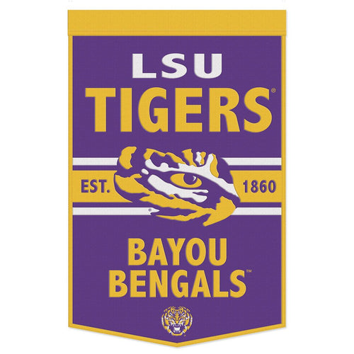 LSU Tigers Wool Banner - 24
