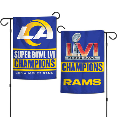 Los Angeles Rams Super Bowl LVI Champions 2-Sided Garden Flag - 12'' x 18''