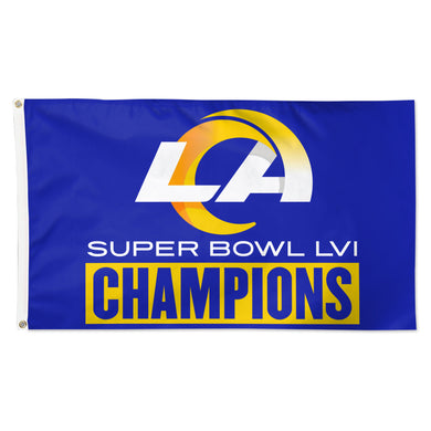 Los Angeles Rams Super Bowl LVI Champions  Deluxe Flag - 3'x5