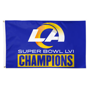 Los Angeles Rams Super Bowl LVI Champions  Deluxe Flag - 3'x5