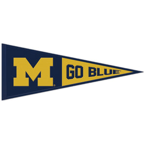 Michigan Wolverines Wool Pennant - 13"x32" GO Blue !
