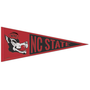 North Carolina State Wolfpack Retro Logo Wool Pennant - 13"x32"