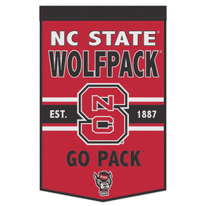 NC State Wolfpack Wool Banner - 24"x38" GO PACK