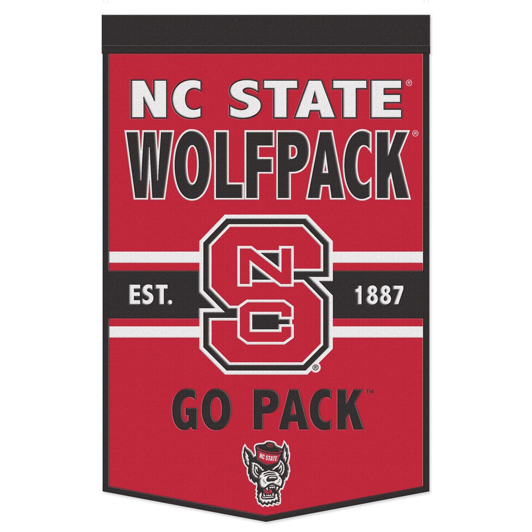 NC State Wolfpack Wool Banner - 24